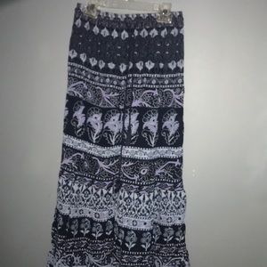 Boho long flowy skirt